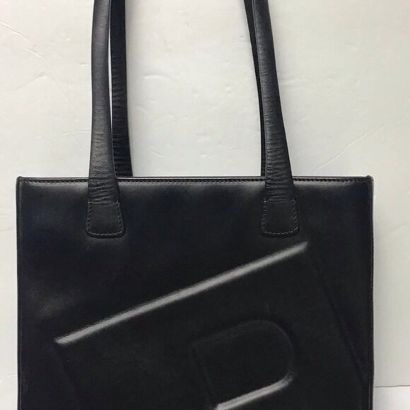 Authentic Bally Shoulder Bag Double Strap Logo 3 Sections With Dust Bag - Picture 2 of 10